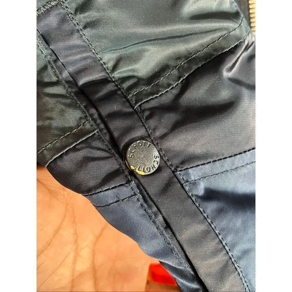 Schott NYC MA-1 Flight Patch Work Blue Bomber Jacket